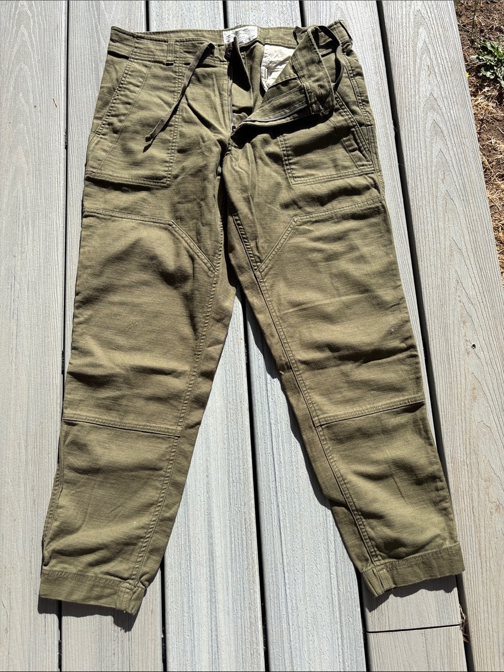 REI Olive Green Utility Track Joggers
